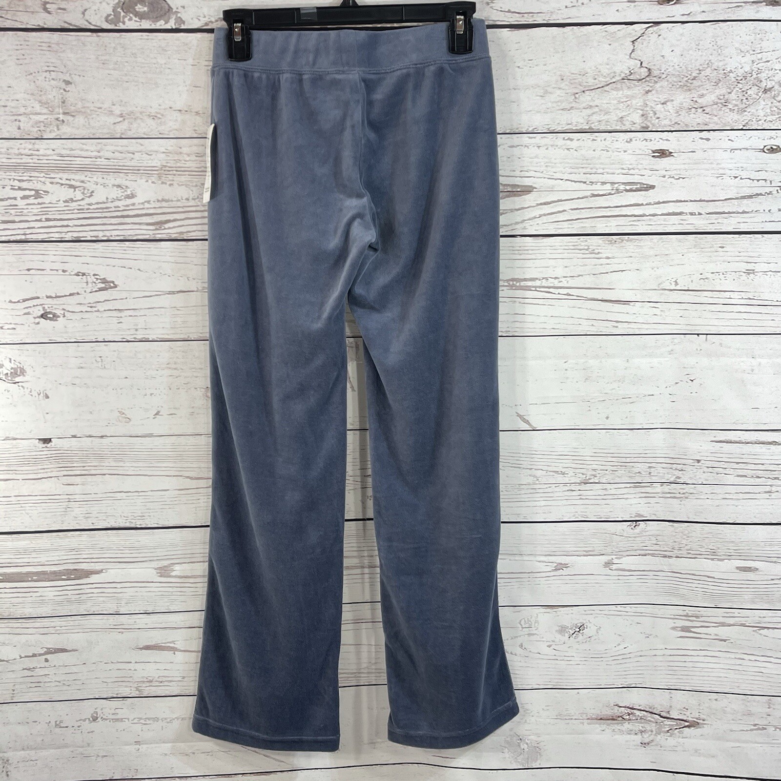 Style u0026amp; Co Sport Petite Petite PP Velour Pants Elastic Waist Blue/Gray  Stretch | eBay