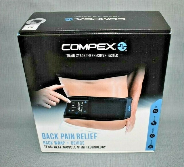 Compex Back Pain Relief Wrap Tens Device Heat & Muscle Stim Technology