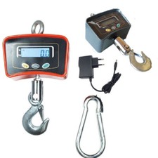 Bilancia digitale professionale da gru con gancio acciaio 500kg industriale