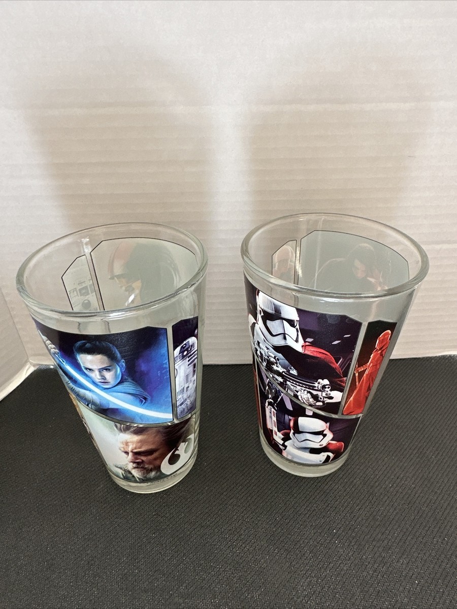 Disney Star Wars The Force Awakens The Last Jedi 2 Set Glass Cups