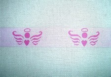 Pink Angel Wings Belt 18ct HP Hand Painted Needlepoint Canvas WK