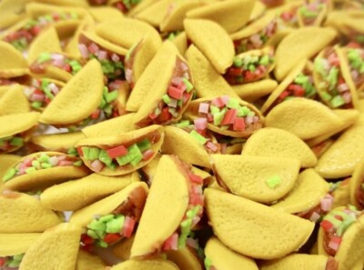 Barbi Dollhouse Miniature Food Mini Tacos Bean Supreme Yellow Shell Lot    5pc