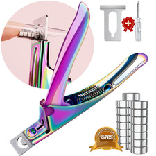 Chameleon Premium Adjustable Nail Clippers with Magnets Sizers for Acrylic Nails