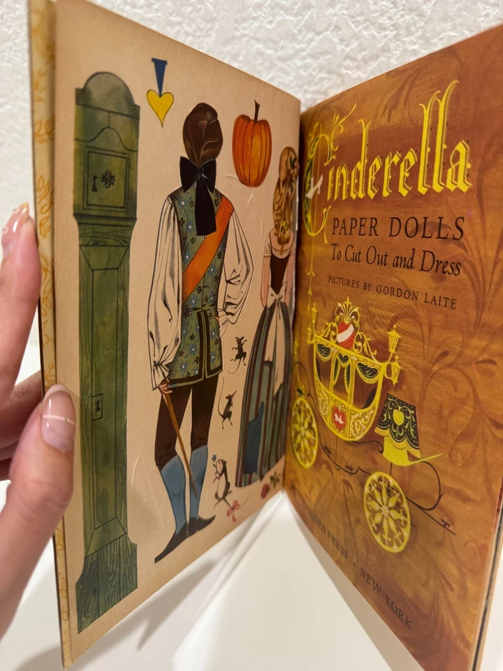 Raro libro de actividades de colección Cenicienta - Un poco dorado, 1969, A36, 25 centavos, sin cortar Foto 3 de 4