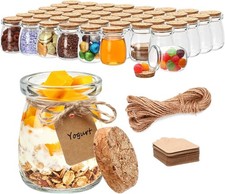 3.4 oz Small Glass Jar with Cork Lids,48 pcs Mini Glass Bottles,Spell Jars with