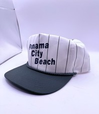 Panama City Beach VTG 80s 90s Trucker Hat Snapback Braided Rope FL Vacation Vibe