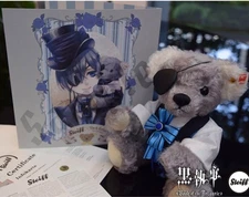 [RARE] Black Butler Book of the Atlantic × Steiff "Ciel Phantomhive Teddy Bear"