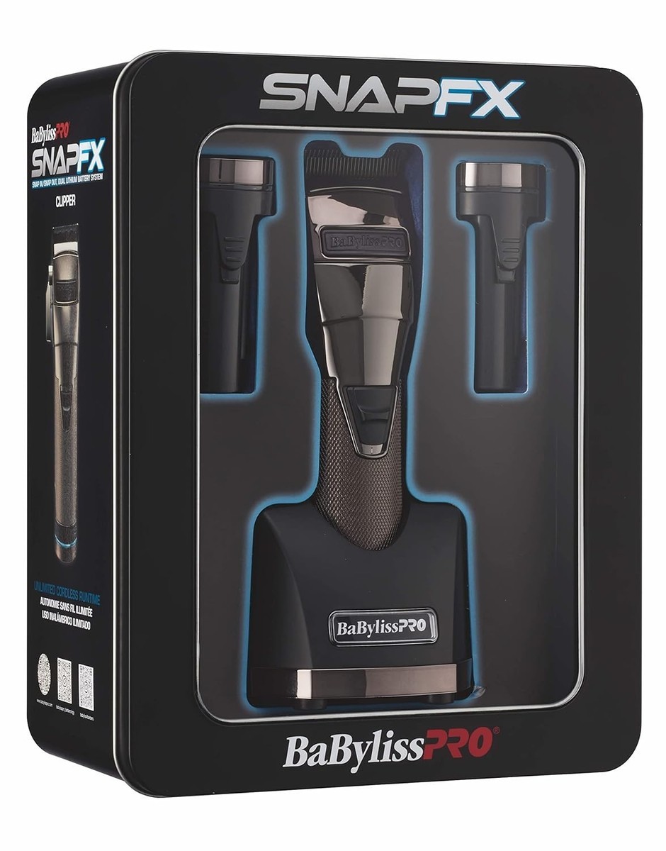 BaByliss Pro BLACK SNAPFX Professional Clipper Dual Battery SNAP
