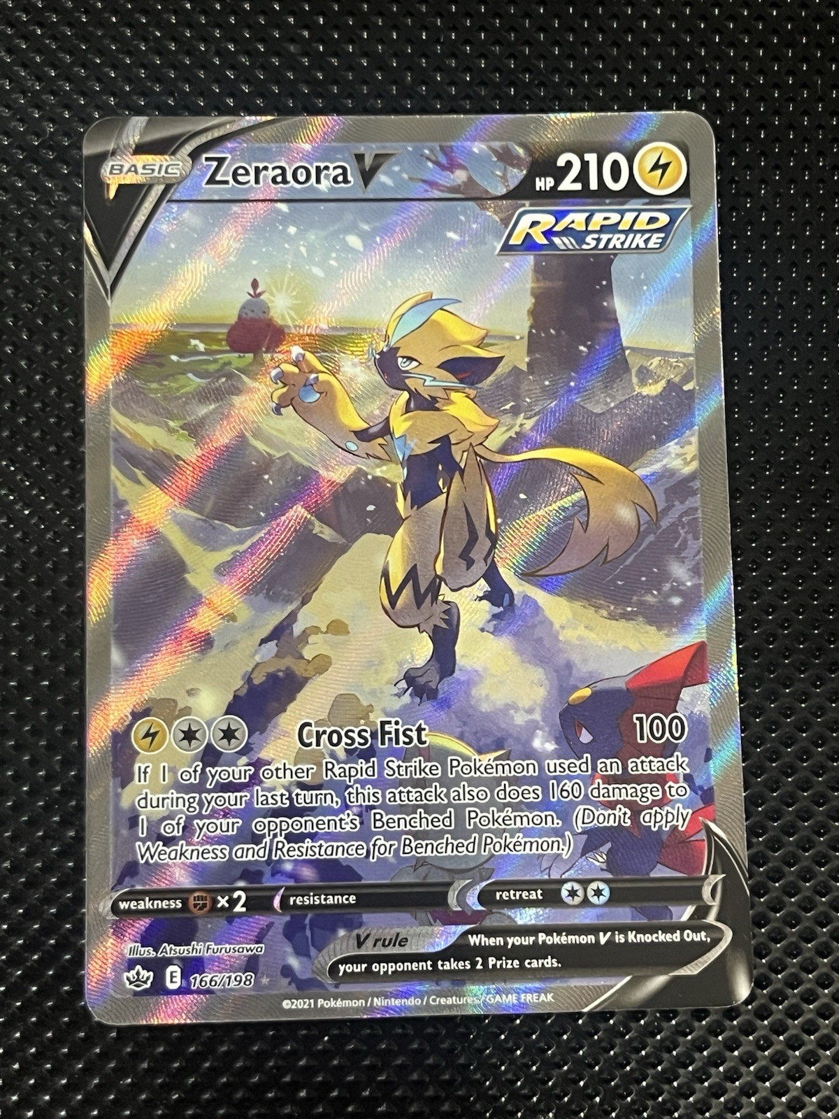Zeraora V Alt Art 166/198 Chilling Reign Alternate Art Pokemon Card NM