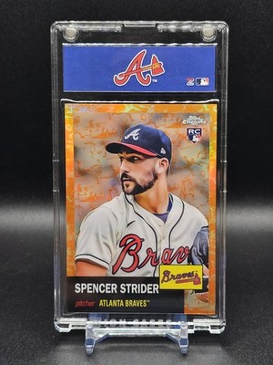 2022 Topps Chrome Platinum -  Spencer Strider -  Orange Toile /25  Rookie SSP