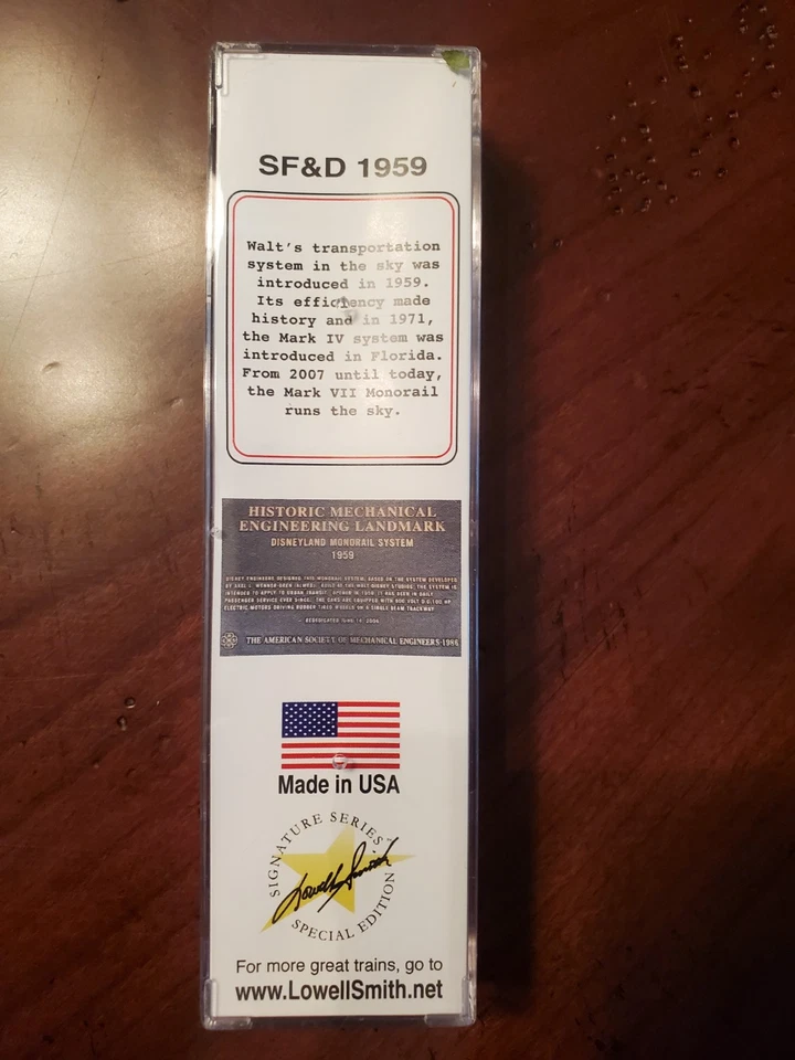 Disneyland & Santa Fe RR Monorail Flatcar N Scale Ltd Ed Lowell Smith NOS RARE - Image 3 of 4