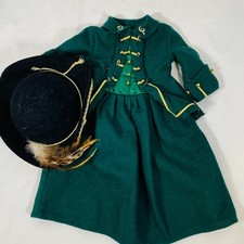 18" American Girl Doll Felicity Green Riding Habit Dress/Hat Set Complete Outfit