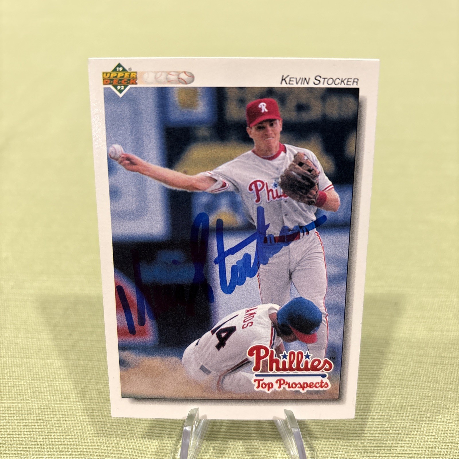 1992 Upper Deck Kevin Stocker Signed Autographed Philadelphia Phillies Card #110