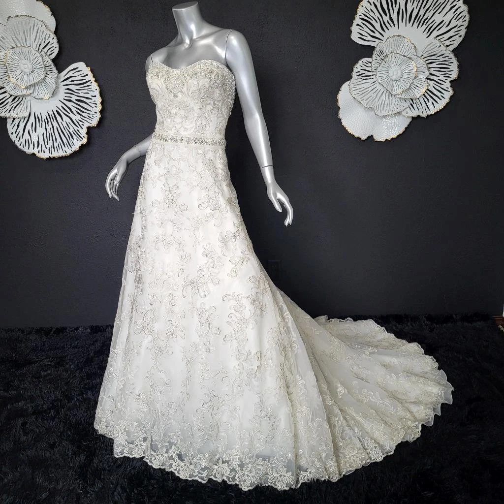 Crystal/Diamante White Wedding Dresses for sale | eBay