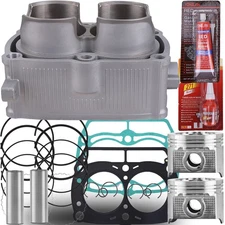 Top End Rebuild Kit Cylinder Gasket Pistons For Polaris Ranger 700 6x6 2006-2009