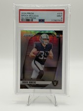 2024 PANINI PRIZM SILVER PRIZM #315 BROCK BOWERS PSA 9 Las Vegas Raiders 