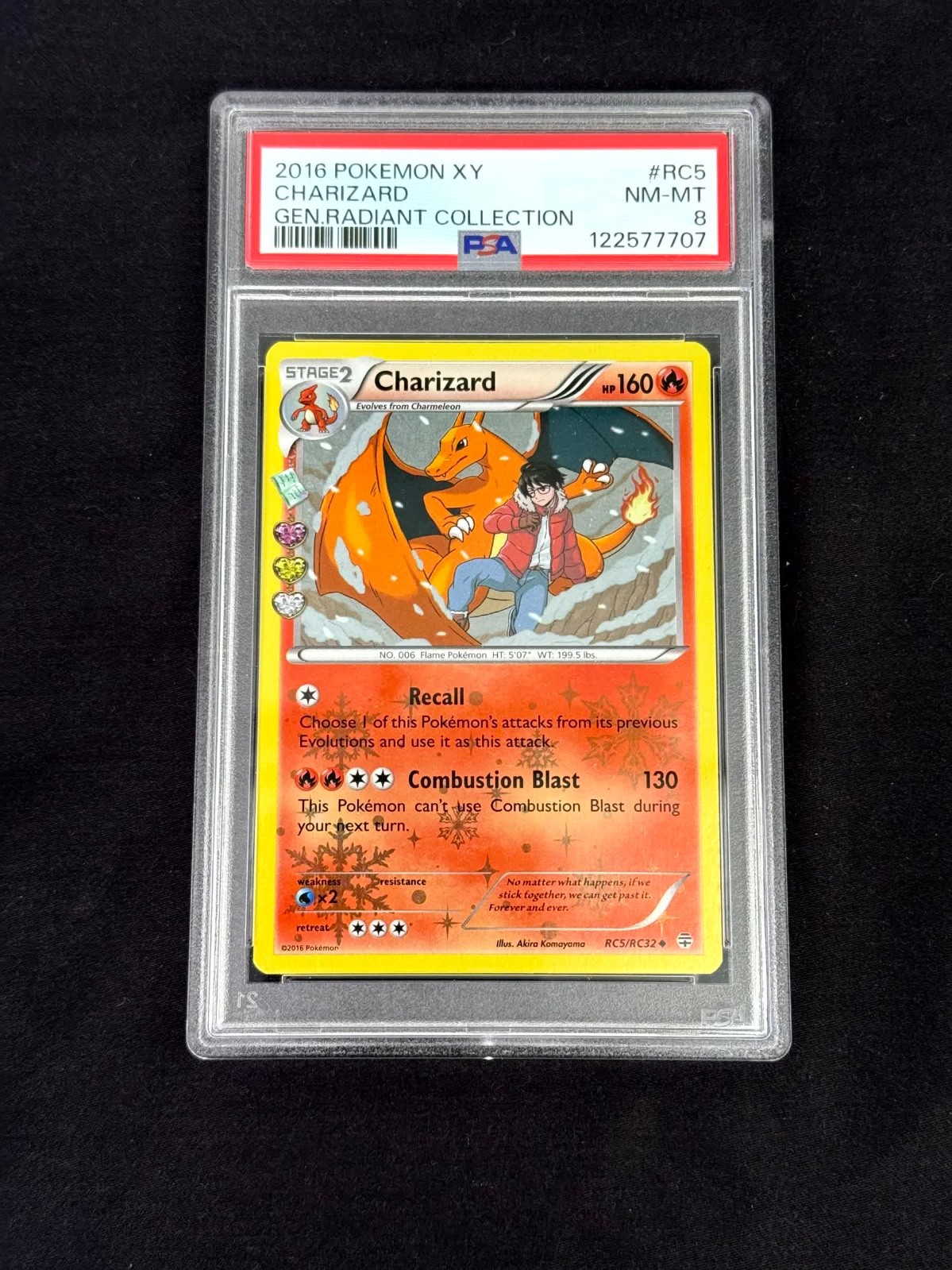 2016 POKEMON XY GENERATIONS RADIANT COLL #RC5 CHARIZARD PSA 8