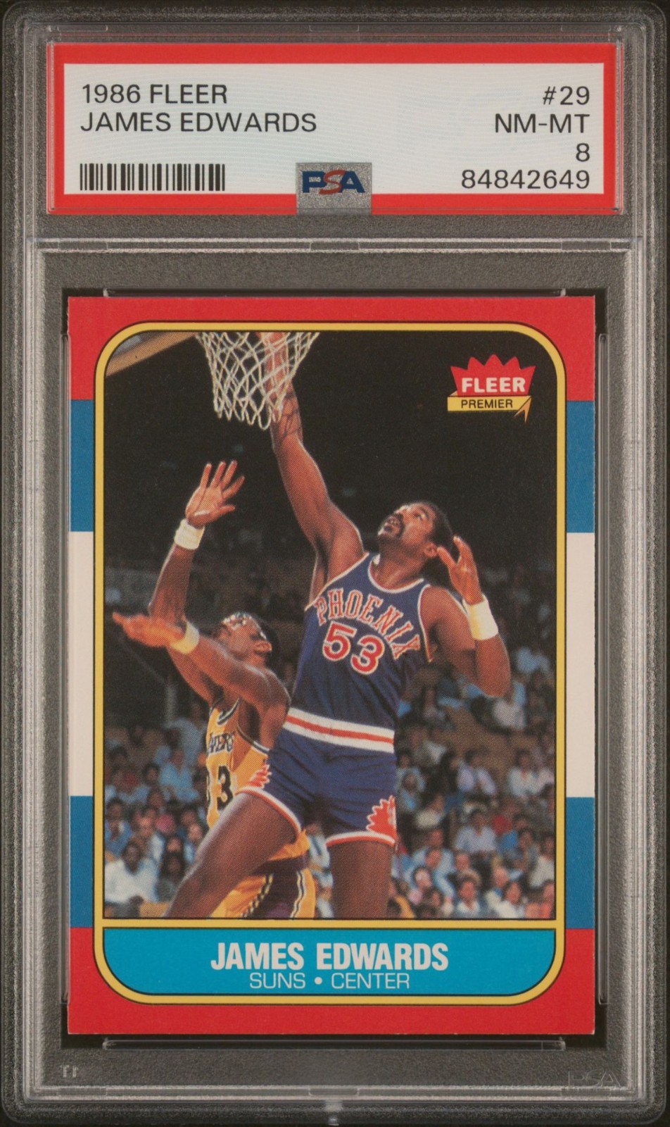 1986 FLEER #29 JAMES EDWARDS PSA 8