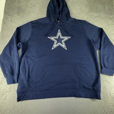 Dallas Cowboys Hoodie Mens 3XL Blue Pullover Sweatshirt NFL Football