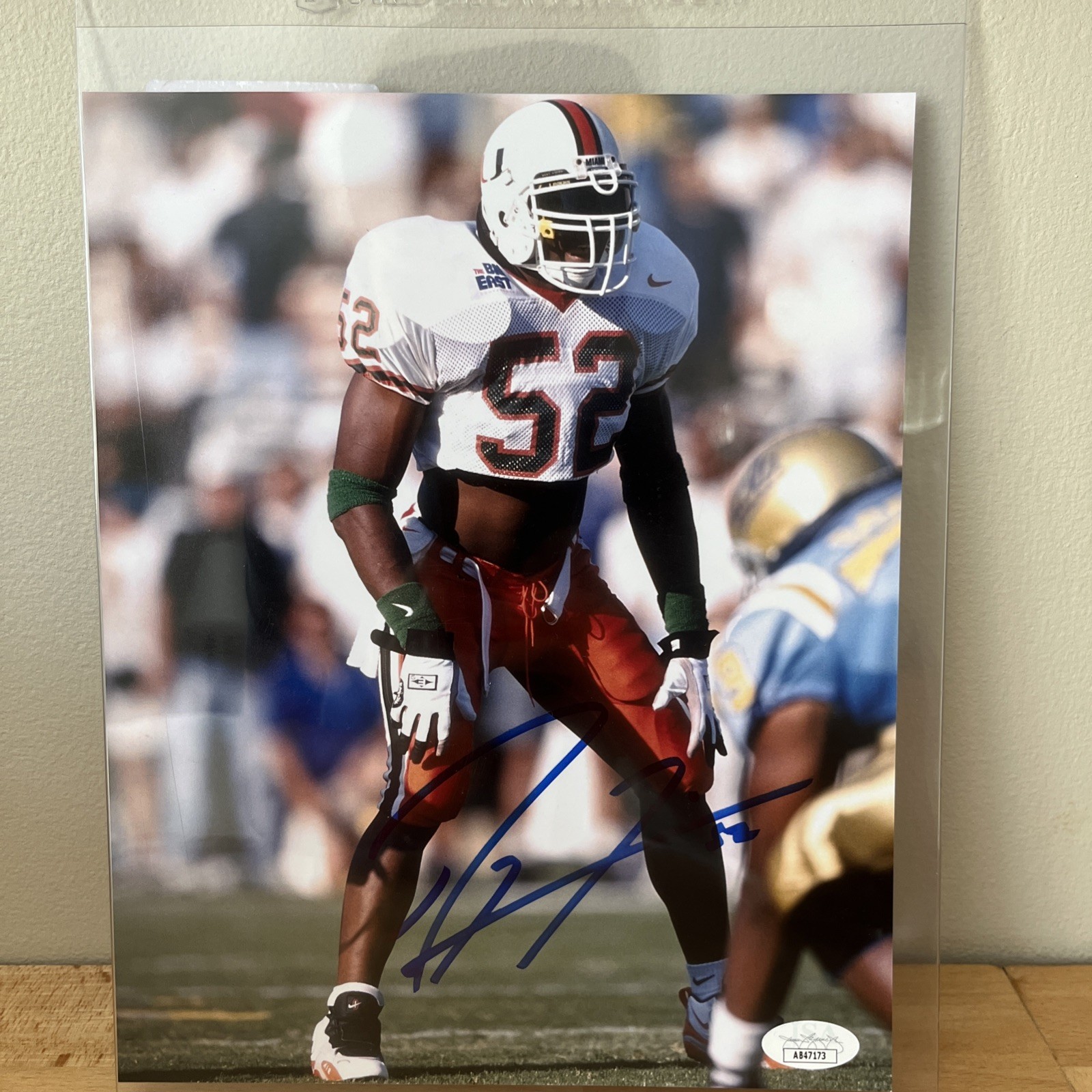 Ray Lewis Autographed Signed Miami Hurricanes 8 X 10 