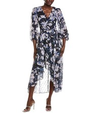 Eliza J Long Sleeve Printed Midi Dress Women's