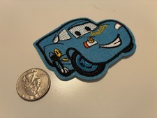 Embroidered iron on patch crafting fun Blue Car