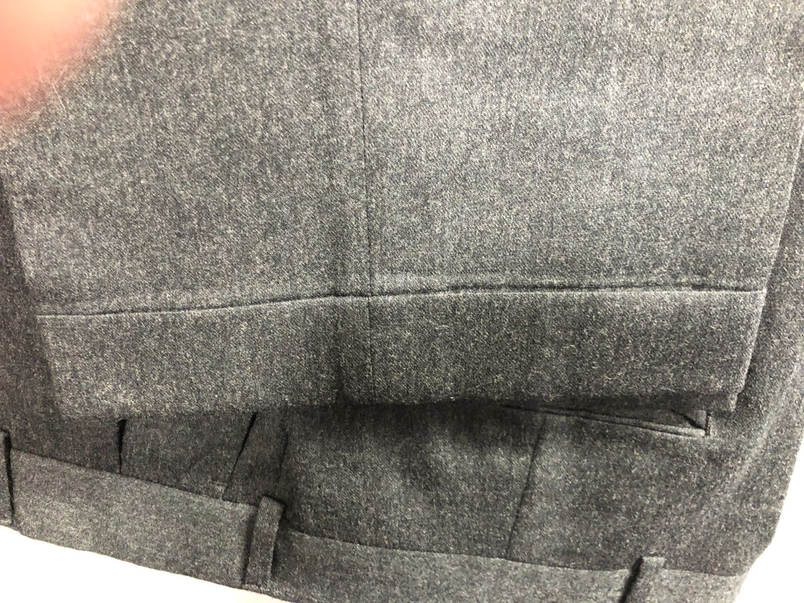 Hart Schaffner & Marx Pure Wool Solid Gray Two Pi… - image 6