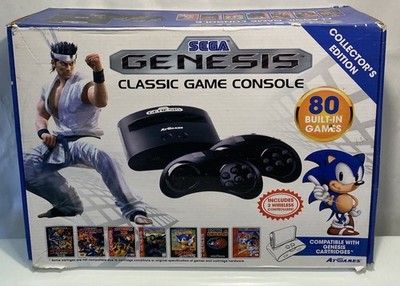 SEGA Genesis Classic Black Game Console 80 Preloaded Games Sonic Extra Games