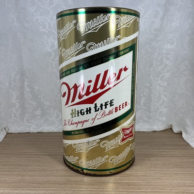 Vintage 1960-1970's MILLER HIGH LIFE Steel Beer Trash Can