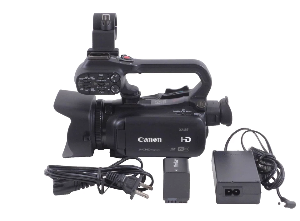 CANON XA25 HD AVCHD Video Camcorder w/ XLR Audio Handle - Image 2 of 4