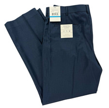 Perry Ellis Portfolio Mens Travel Luxe Pants Size 36x32 Total Eclipse Blue