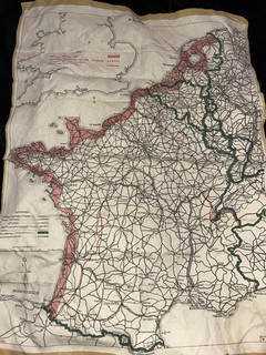WWII US Military Original Maps of France & Western Europe Set of 2