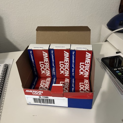 Qty 6 American Lock Series 1100 Anodized Aluminum Padlock Keyed ...