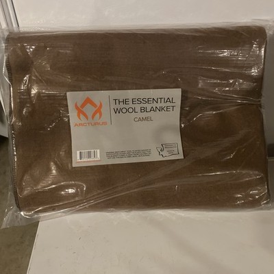 Arcturus Essential Wool Blanket - 4.5 lbs, Warm, Washable, 64'' x 88'' (Camel)