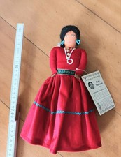 Oryginalna figurka lalki Navajo ręcznie podpisana w latach 80. kupiona w Arizonie
