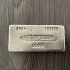 Engelhard 20oz 999 Vintage Silver Bar, Canadian  Bull Logo