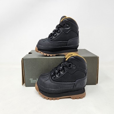 Timberland Euro Hiker Shell Toe Boot Toddler 'Black Gum