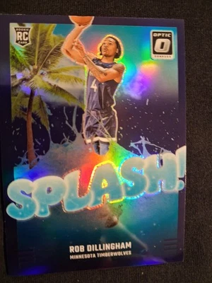 2024-25 Donruss Optic - Rob Dillingham - ROOKIE PURPLE PRIZM SPLASH Timberwolves - Bild 1 von 2