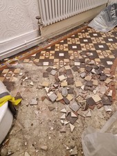 Victorian Style Geometric Patterned Ceramic Floor Tiles, Multicolour Matt Square
