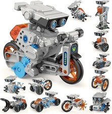 12-in-1 STEM Robot Kit Toys for Kids 8-12 12-16, DIY Robot Building Educational