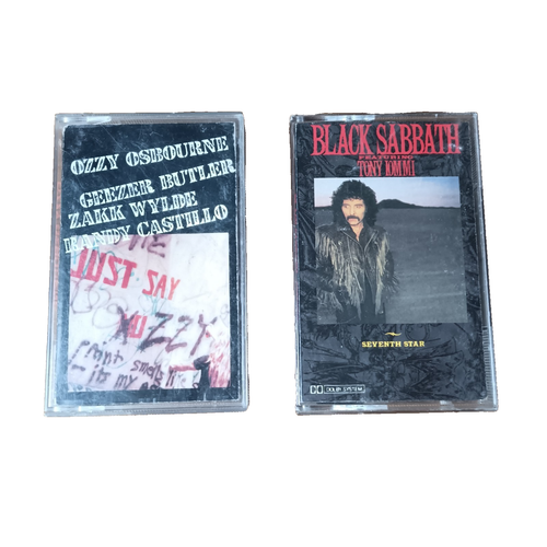 Black Sabbath Seventh Star & Rare Ozzy Osbourne Just Say Ozzy Cassette Tape