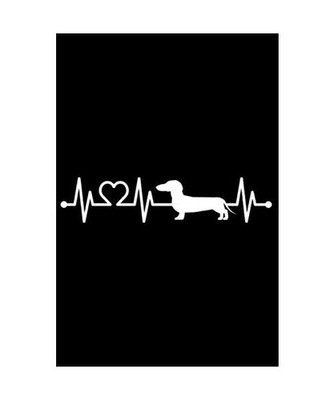 EKG Herzschlag Dachshund Dackel Teckel für Hundebesitzer: DIN A5 Doted Gepunkte