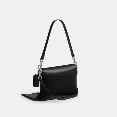 Coach 1941 ReEdition 1964 Black Fringe Crossbody Bag Glovetanned