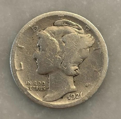 1921-D Mercury Dime - AG - About Good - 90% Silver