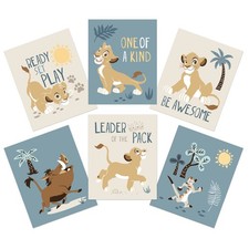 Lambs Ivy Disney Baby Lion King Unframed Wall Art - Simba/Timon/Pumba