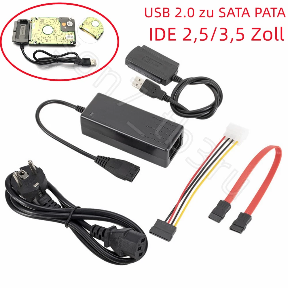 Ejoyous Convertitore PATA IDE a SATA per Disco Rigido Adattatore ATA Seriale a SATA per PC e Mac Scheda Conversione Hard Drive Esterno 2.5/3.5 Pollici