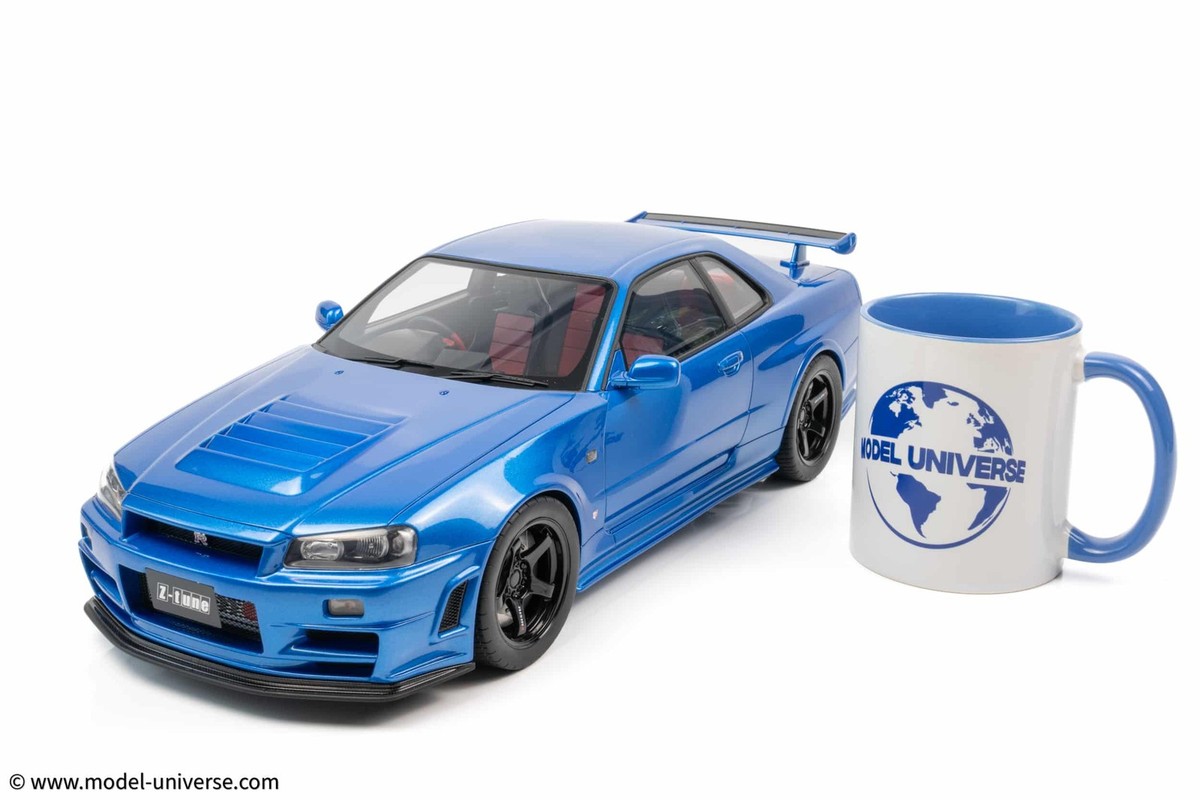 青の34 1/64 Kyosho NISSAN SKYLINE R34 BNR34 GT-R BLUE diecast car