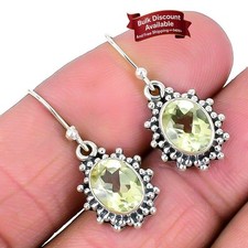 Citrine Stone November Trendy Drop Mother Earrings Jewelry Solid Sterling Silver