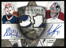 2008-09 Upper Deck The Cup Dual Honorable Numbers Patch Auto Grant Fuhr Carey