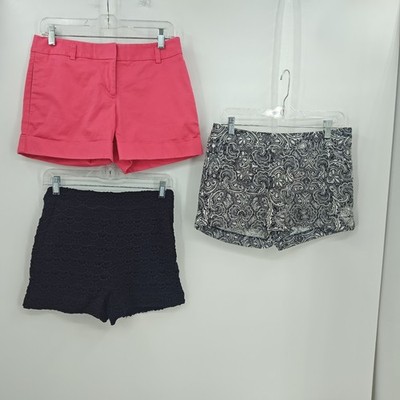 Express Shorts Size 4 Lot of 3 Black Paisley Dusty Rose